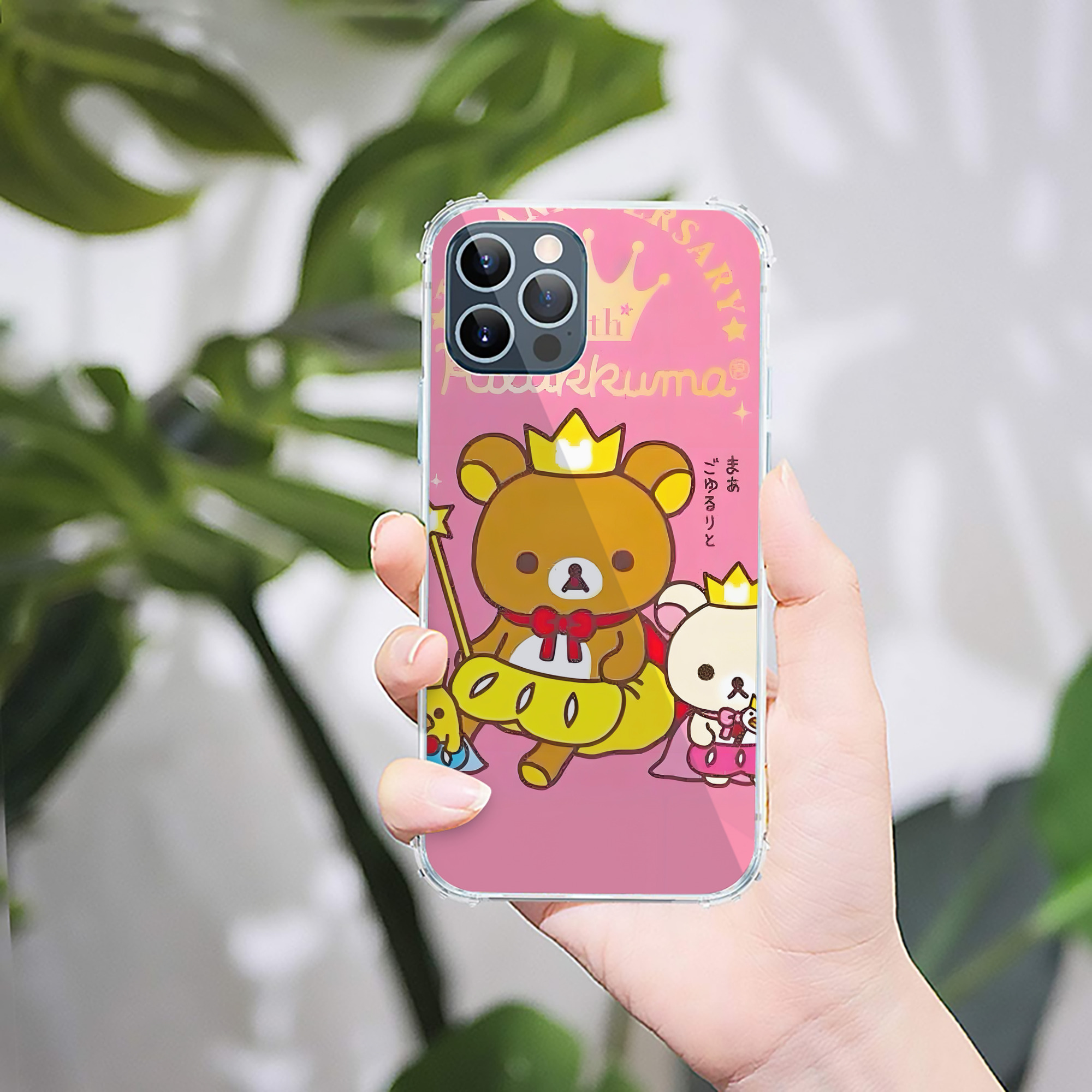 （画像用） リラックマ リラックマ キイロイトリ Rilakkuma Korilakkuma Kiiroitori 【iPhone 12シリーズ対応】透明スマホケース（クリアソフトケース）